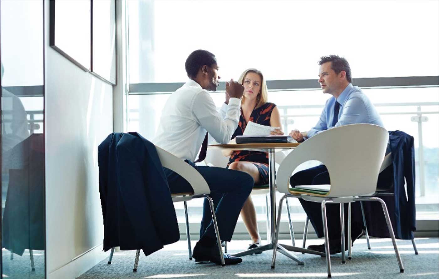 business professionals having a meeting