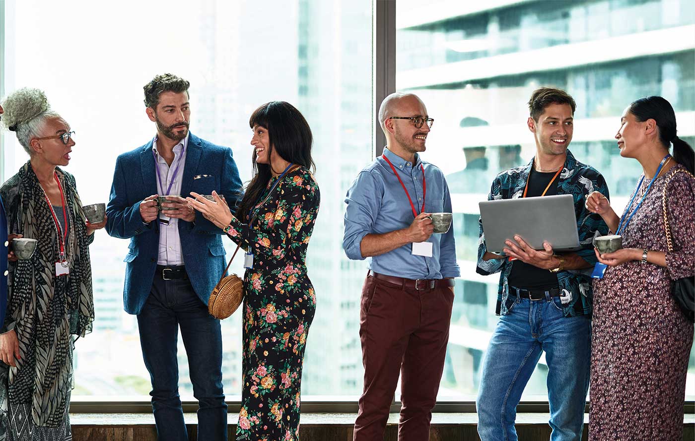 business people talking